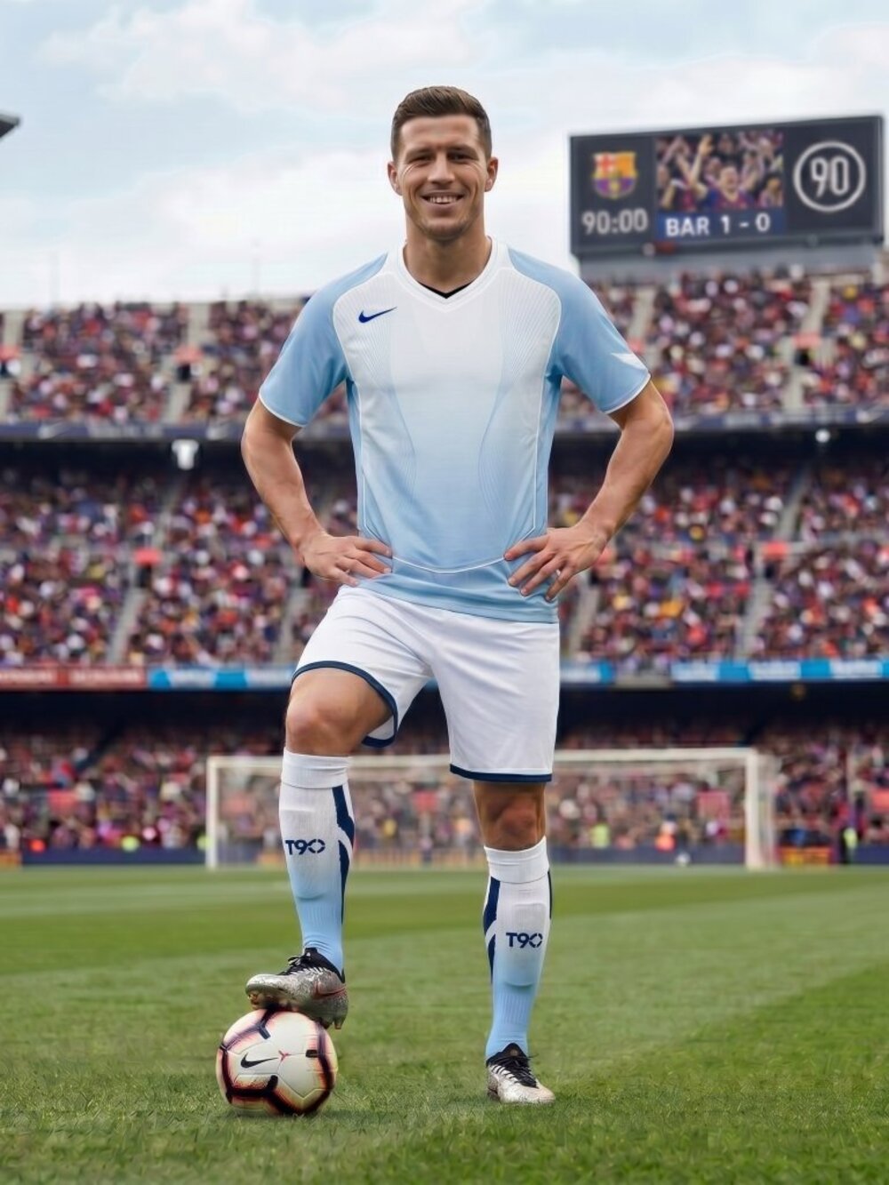Nike Total 90 Dri-FIT Short-Sleeve Soccer Jersey - HV1178-468 - LARGE